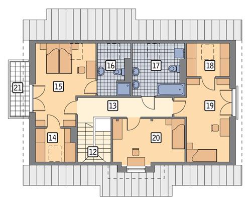 Rzut poddasza POW. 95,7 m²