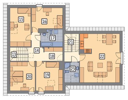 Rzut poddasza POW. 143,3 m²