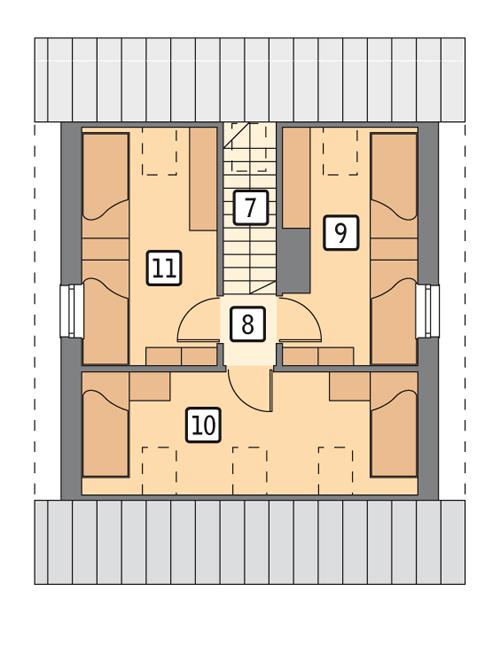 Rzut poddasza POW. 42,7 m²