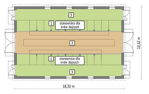 Rzut przyziemia POW. 197,8 m²