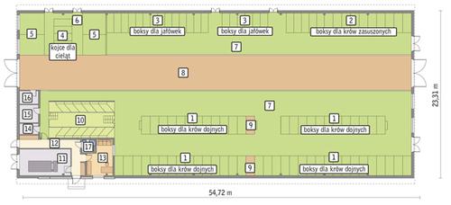 Rzut przyziemia POW. 1 189,9 m²
