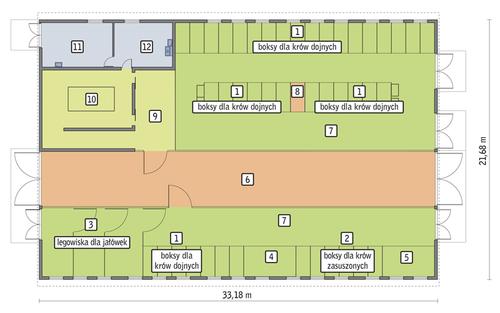 Rzut przyziemia POW. 678,5 m²
