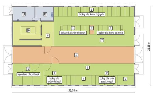 Rzut przyziemia POW. 678,5 m²