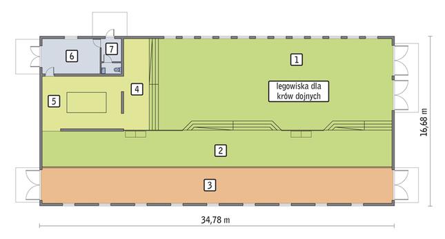 Rzut przyziemia POW. 541,3 m²
