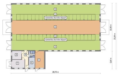 Rzut przyziemia POW. 462,0 m²