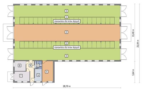 Rzut przyziemia POW. 462,1 m²