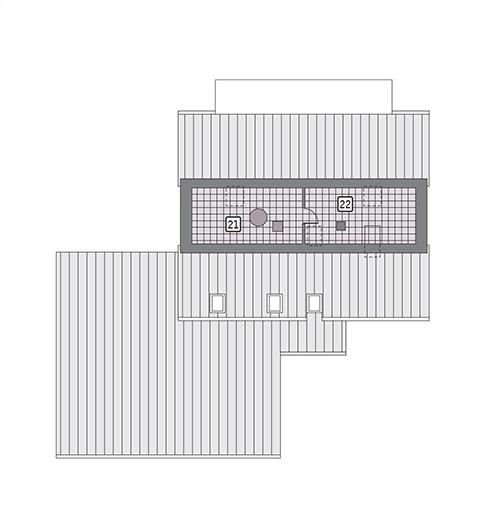 Rzut strychu POW. 42,5 m²