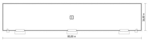 Rzut parteru POW. 1 231,3 m²