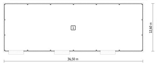 Rzut parteru POW. 422,4 m²