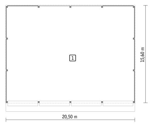 Rzut parteru POW. 293,0 m²