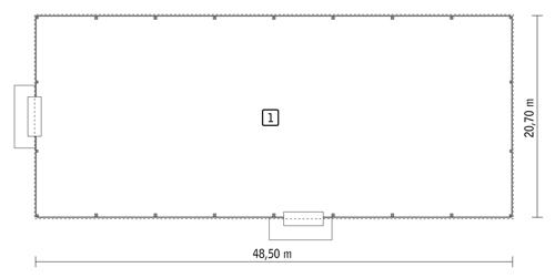 Rzut parteru POW. 944,5 m²
