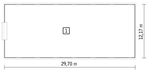 Rzut parteru POW. 354,8 m²