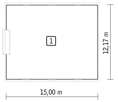 Rzut parteru POW. 178,2 m²