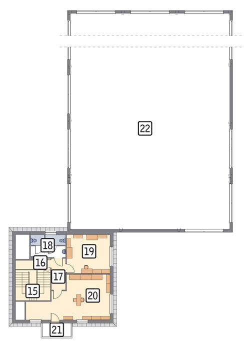 Rzut poddasza POW. 87,1 m²
