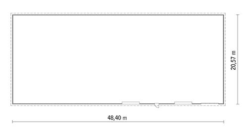 Rzut parteru POW. 975,0 m²