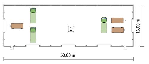 Rzut parteru POW. 764,7 m²