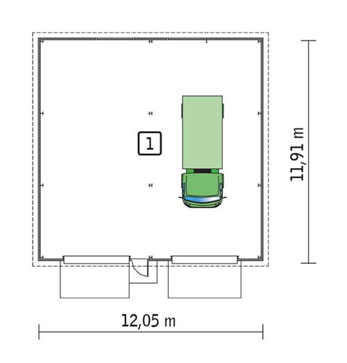 Rzut parteru POW. 138,7 m²