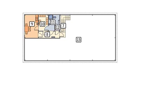 Rzut poddasza POW. 44,2 m²