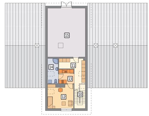 Rzut poddasza POW. 93,4 m²