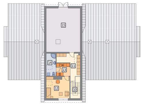 Rzut poddasza POW. 93,4 m²