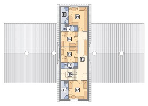 Rzut poddasza POW. 120,3 m²