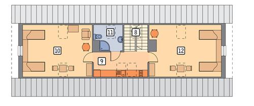 Rzut poddasza POW. 96,3 m²