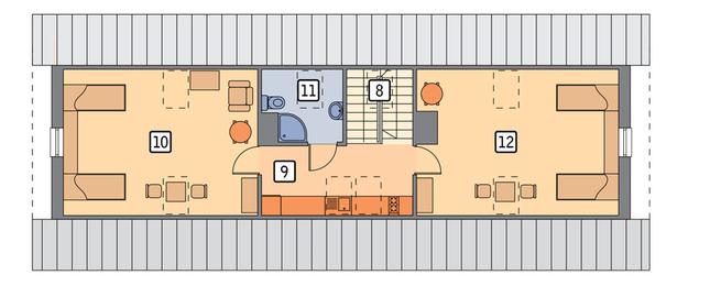 Rzut poddasza POW. 96,3 m²