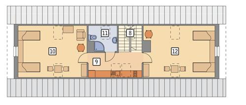 Rzut poddasza POW. 96,3 m²