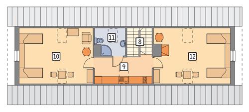 Rzut poddasza POW. 95,9 m²