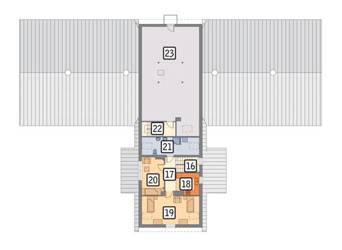 Rzut poddasza POW. 157,3 m²