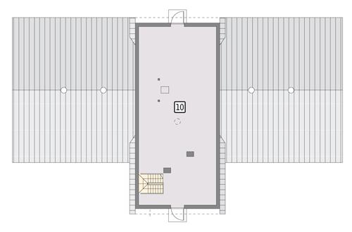 Rzut poddasza POW. 110,4 m²