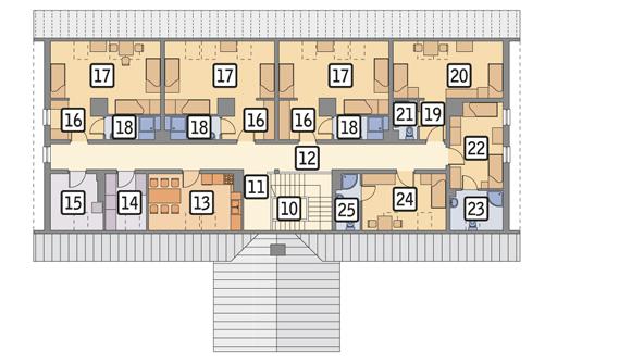 Rzut poddasza POW. 273,0 m²