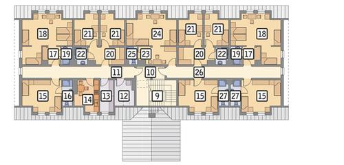 Rzut poddasza POW. 385,0 m²