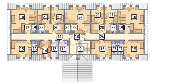 Rzut poddasza POW. 385,0 m²