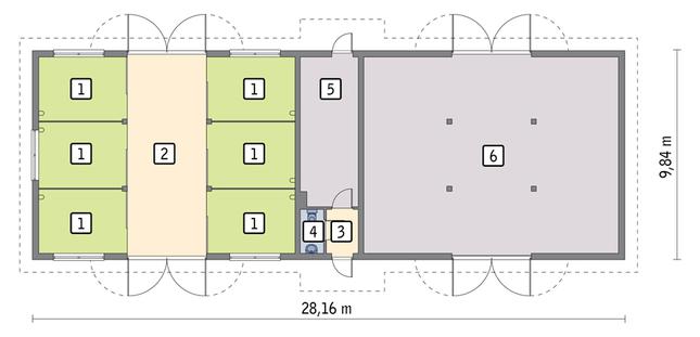 Rzut parteru POW. 247,0 m²