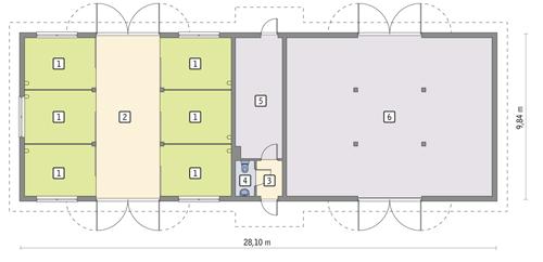 Rzut parteru POW. 248,3 m²