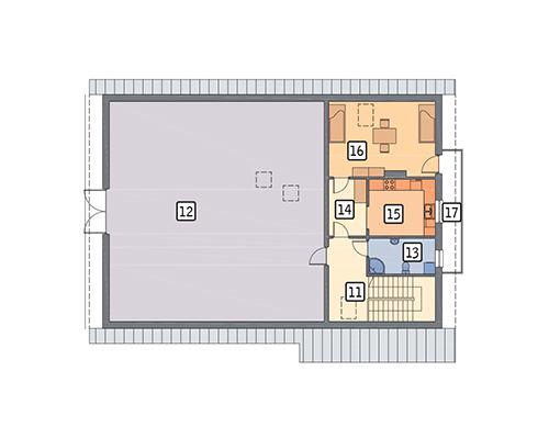 Rzut poddasza POW. 199,2 m²