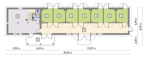 Rzut parteru POW. 151,4 m²