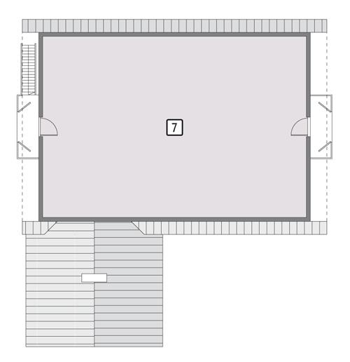 Rzut poddasza POW. 169,1 m²