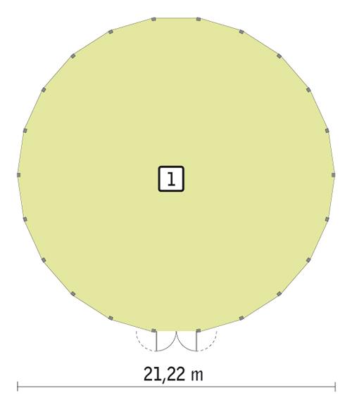 Rzut parteru POW. 340,0 m²