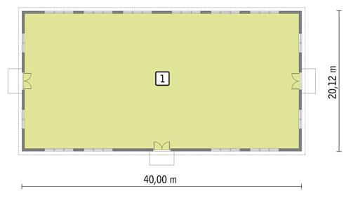 Rzut parteru POW. 757,3 m²