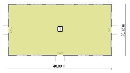 Rzut parteru POW. 757,3 m²