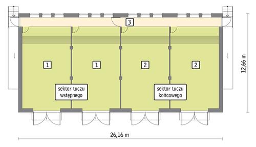 Rzut przyziemia POW. 290,6 m²