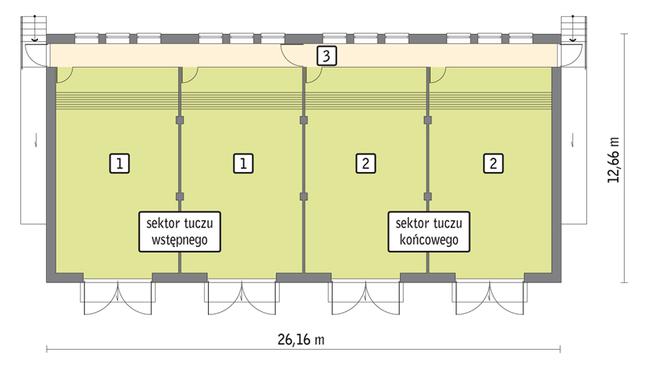 Rzut przyziemia POW. 290,6 m²
