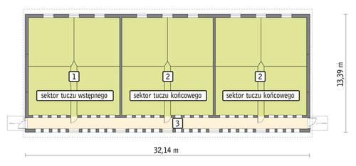 Rzut przyziemia POW. 384,0 m²