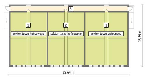 Rzut przyziemia POW. 409,6 m²