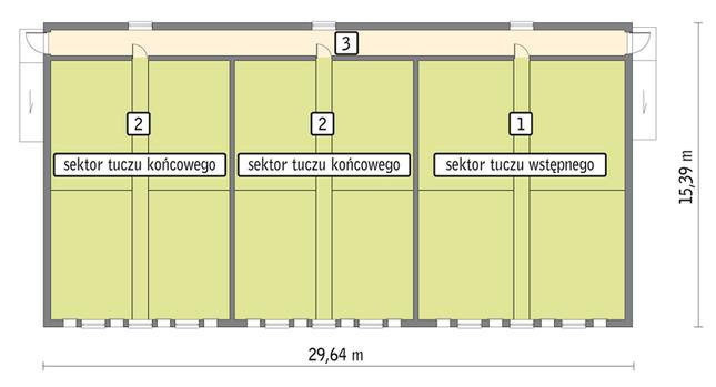 Rzut przyziemia POW. 409,6 m²