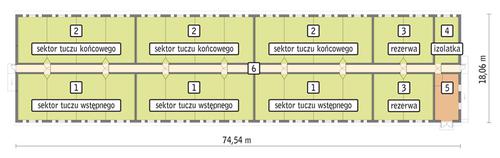 Rzut przyziemia POW. 1 226,5 m²