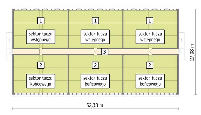 Rzut przyziemia POW. 1 313,1 m²