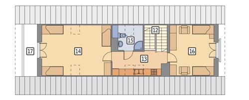 Rzut poddasza POW. 93,2 m²